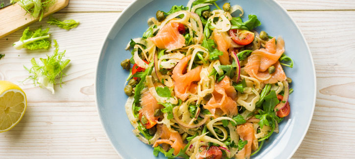 Venkelsalade met gerookte zalm