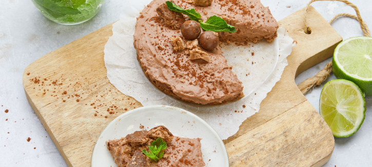 Chocolade-limoen cheesecake