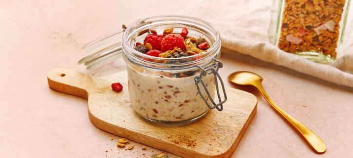 Overnight oats met granola