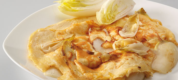 Omelet met witlof en geitenkaas
