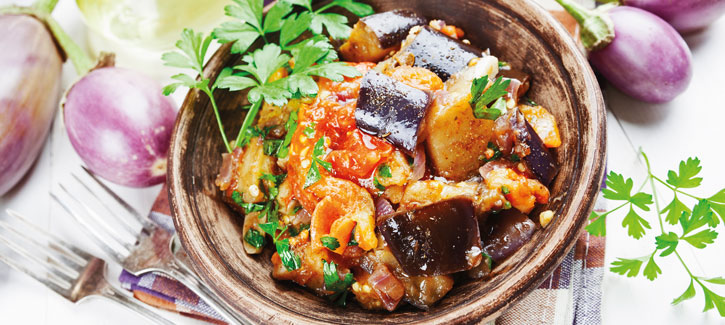 Provençaalse ratatouille met ham