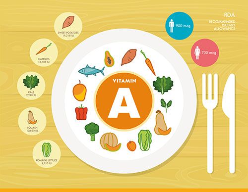 Vitamine A voedingsmiddelen